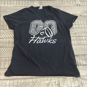 Go Hawks Black Graphic T-Shirt